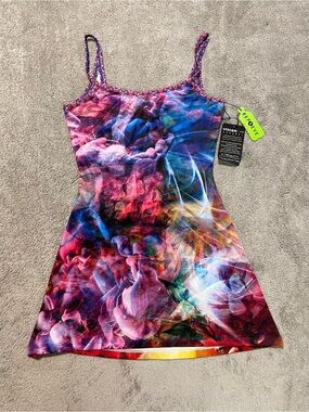 Vision Lab Jonathan Singer Festival Mini Dress Womens S USA Stretch NEW NWT